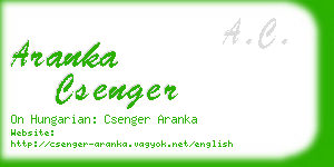 aranka csenger business card